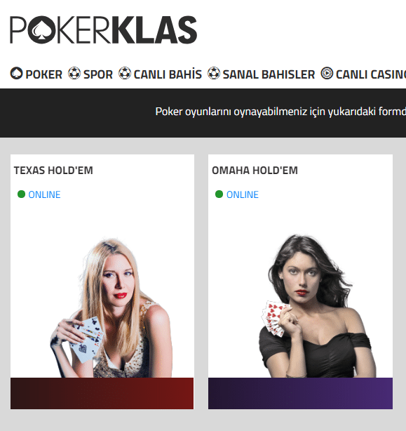 Pokerklas Poker Oyunları